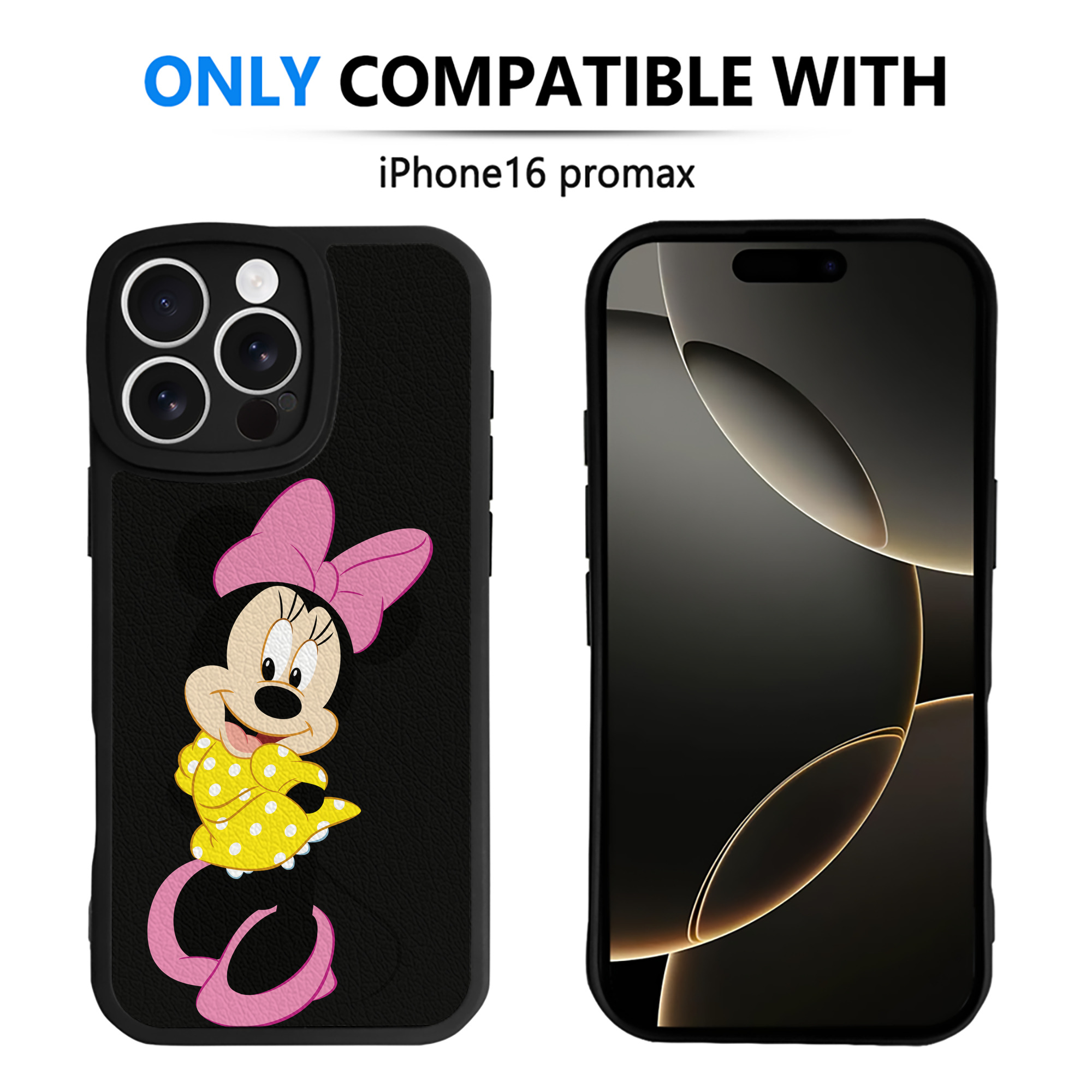 （画像用） ミッキーマウス Mickey Mouse 【iPhone 16シリーズ対応】シリコンスマホケース（レザー調） 材質：シリコン
